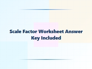 Understanding Scale Factor with Answer Key Worksheet