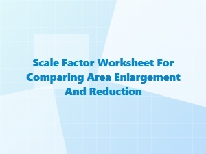 A Worksheet for Comparative Area Scaling